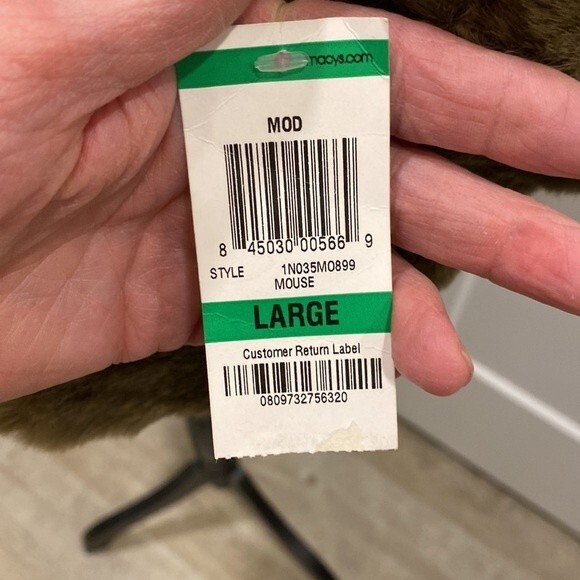 INC Swing coat NWT 3/4 sleeve faux fur by International Concept Brown Size Large - Picture 14 of 15